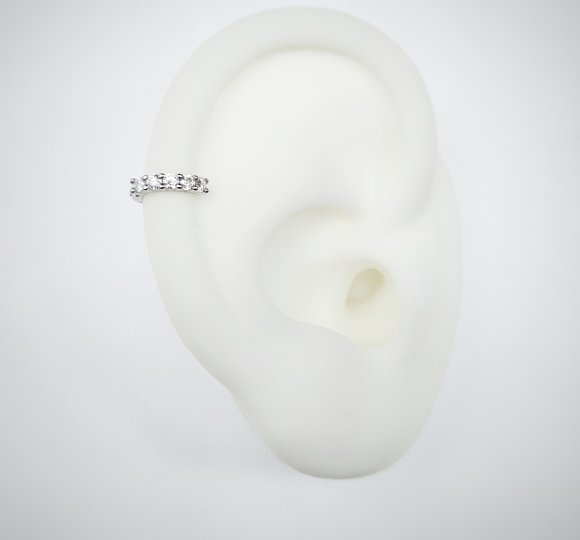 Tiny Crystal Huggie – mini kolczyk kółko