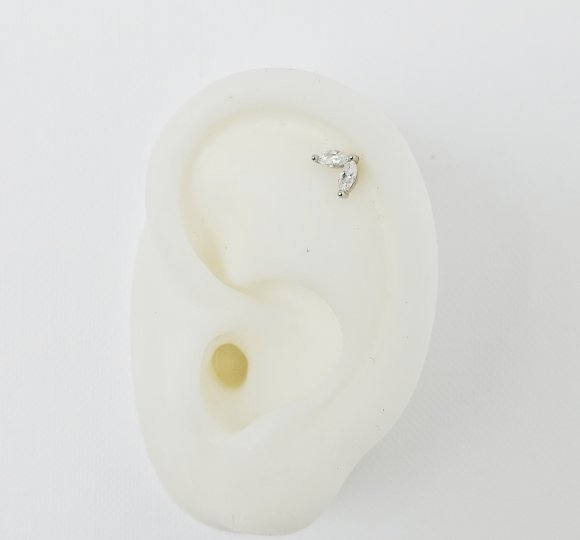 Crystal palm leaf labret