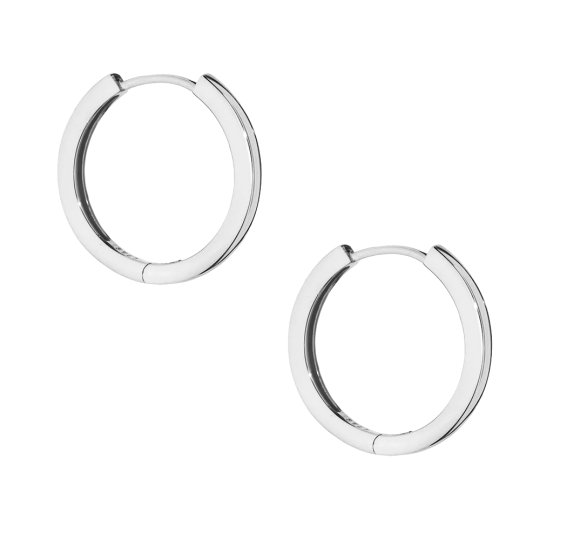 Silver hoops - srebrne, klasyczne gładkie kółka