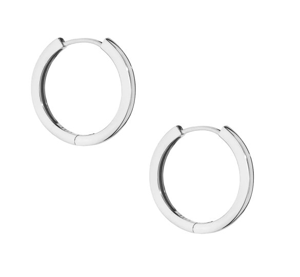 Silver hoops - srebrne, klasyczne gładkie kółka