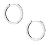 Silver hoops - srebrne, klasyczne gładkie kółka