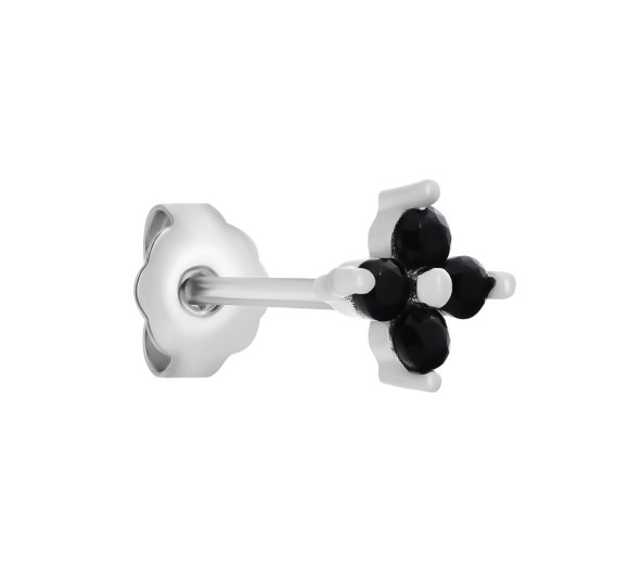 Flower Daisy black stud L
