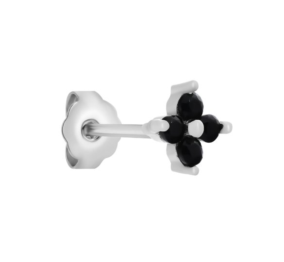 Flower Daisy black stud L
