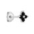 Flower Daisy black stud L