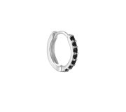 Black zircon hoop XS