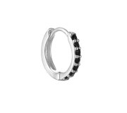 Black zircon hoop L