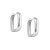 Smooth modern hoop - srebrne prostokątne kolczyki