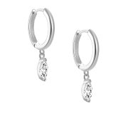 Crystal marquise huggie