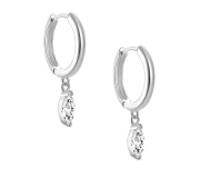 Crystal marquise huggie