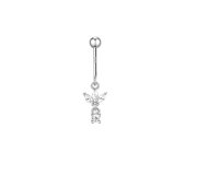 Marquise vertical helix piercing - srebrny kolczyk do piercingu ucha