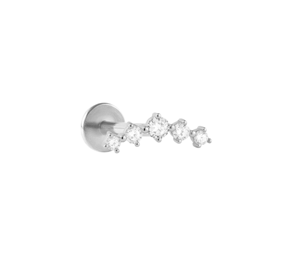 Petite diamonds labret