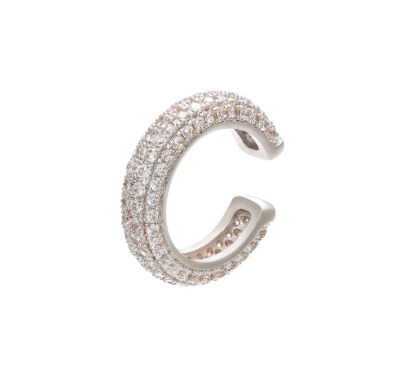 Nausznica Ljubljana white - ozdobna nausznica z białymi cyrkoniami