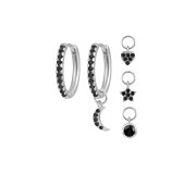 Hoops with black charms