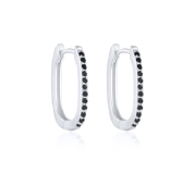Black oval  hoop