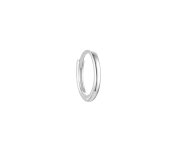 Classical hoop XS - gładkie, srebrne kolczyki kółka 6 mm