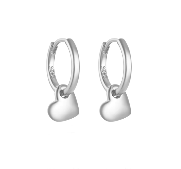 Heart earrings hoop