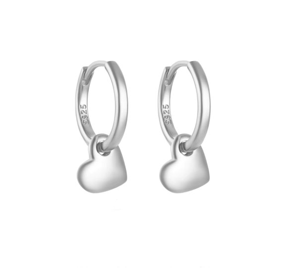 Heart earrings hoop