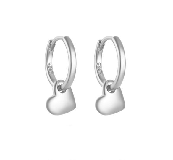 Heart earrings hoop