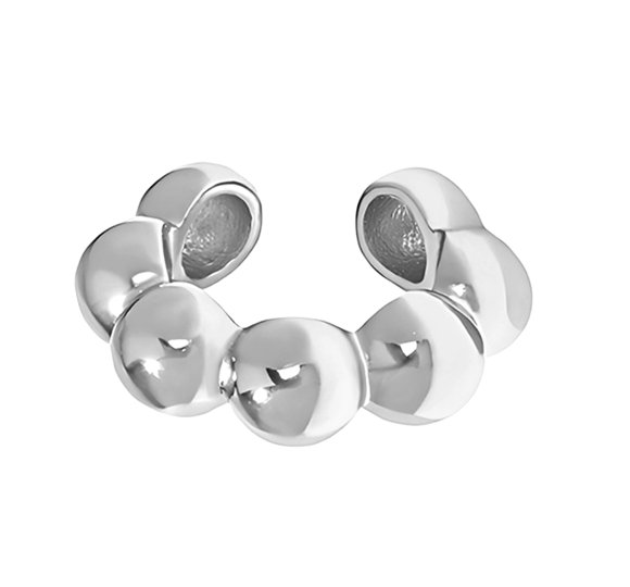 Nausznica Side - srebrna naszunica bąbelkowa