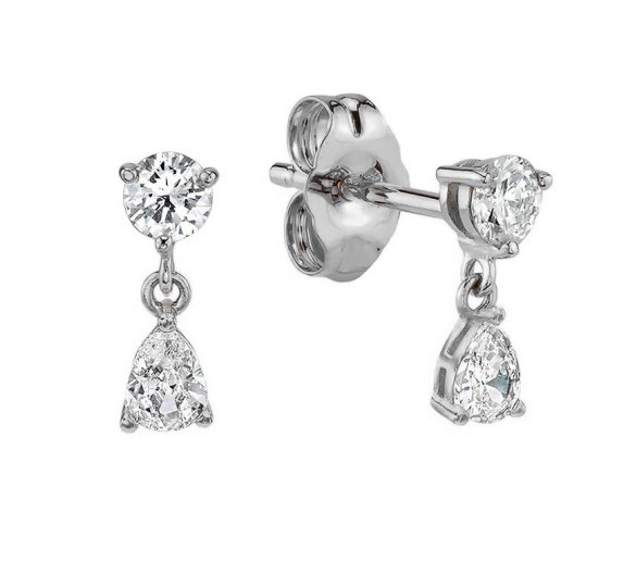 White diamond stud