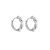 Pearl twisted hoop - srebrne kolczyki kółka z perłami