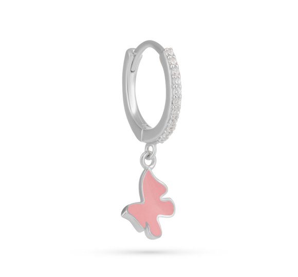 Enamel pink butterfly