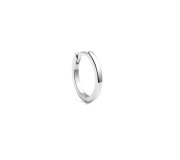Classical hoop XS - gładkie, srebrne kolczyki kółka 6 mm