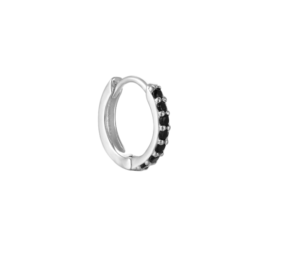 Black zircon hoop S