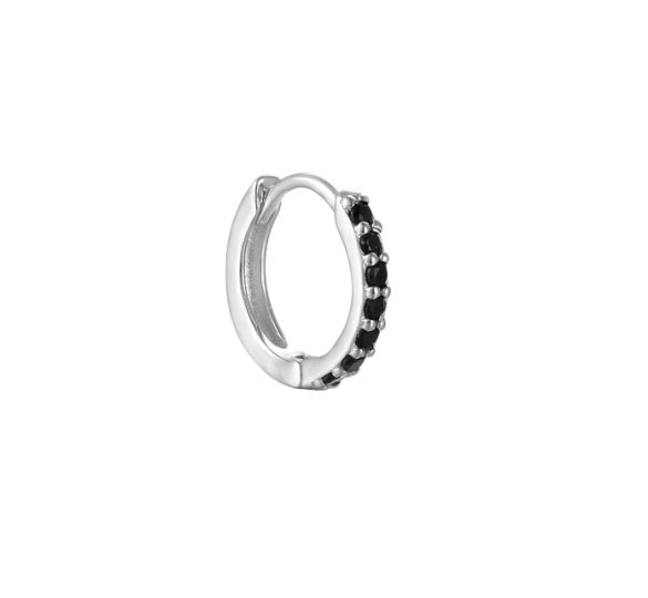 Black zircon hoop S