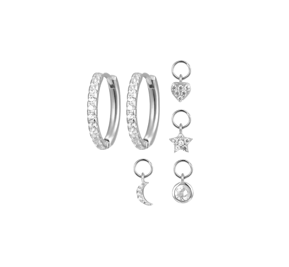 Hoops with charms