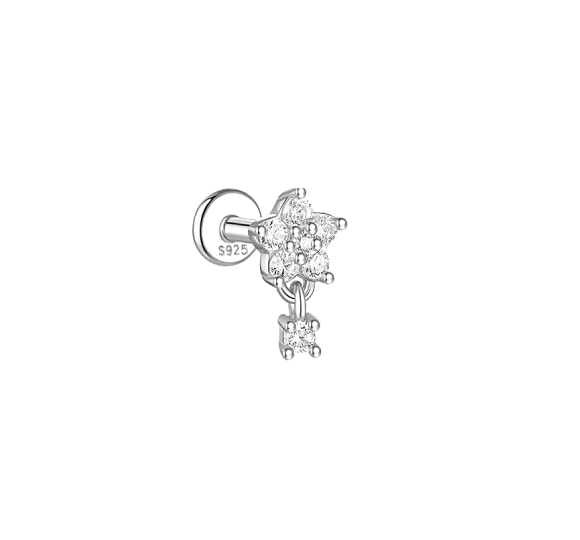 Flower dangle labret