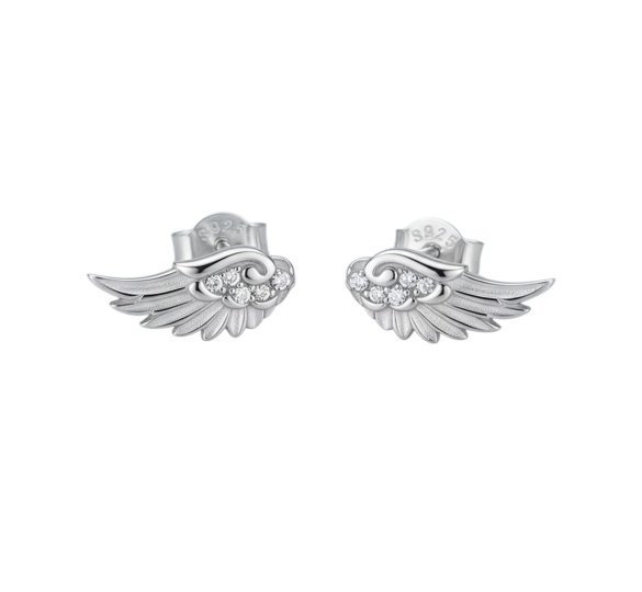 Angel Wings – kolczyki sztyft anielskie skrzydła