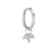 Marquise diamond hoop