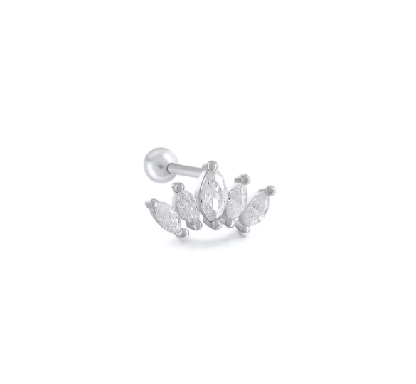 Marquise white piercing