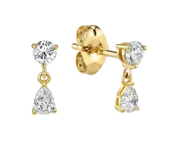 White diamond stud