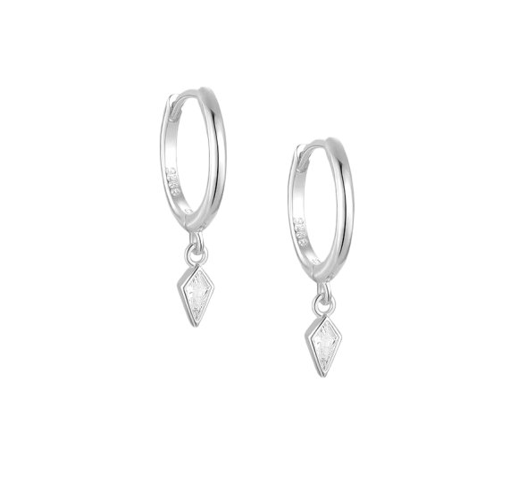 Classic diamond hoop