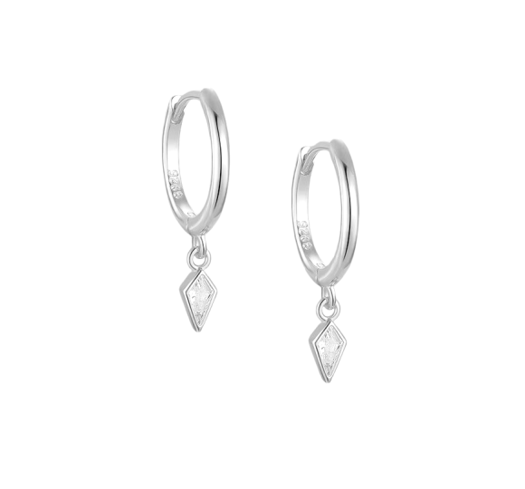 Classic diamond hoop