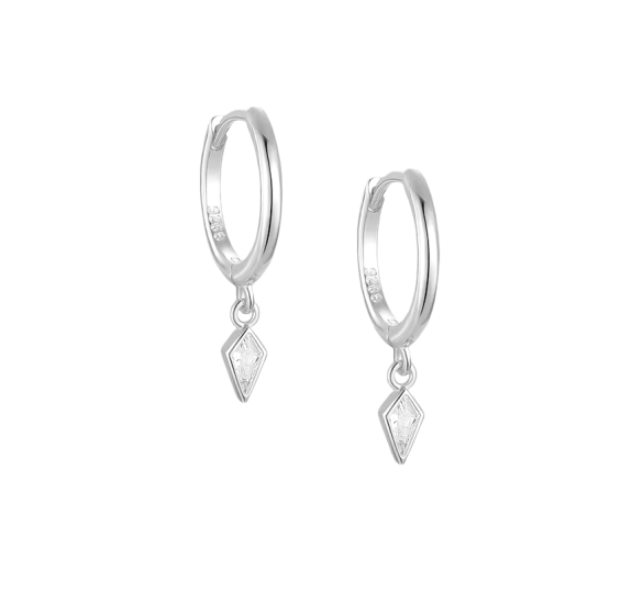 Classic diamond hoop