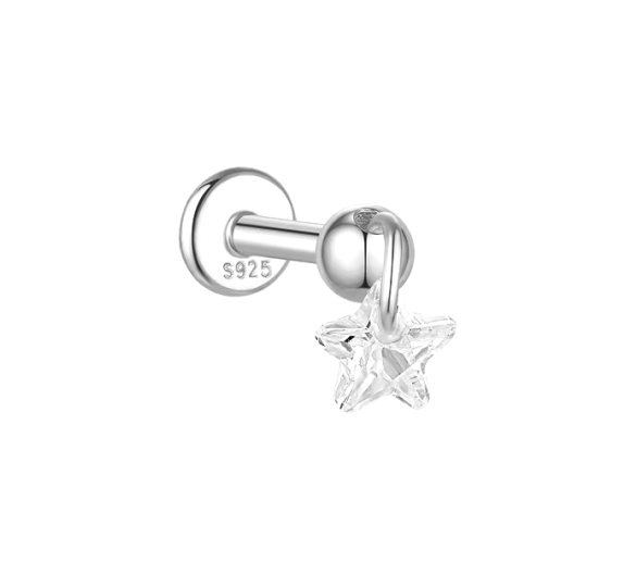 Crystal star labret