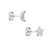 Star and moon stud
