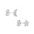 Star and moon stud