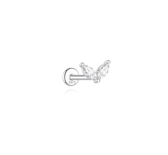 Crystal palm leaf labret