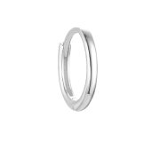 Classical hoop L - gładkie, srebrne kolczyki kółka 