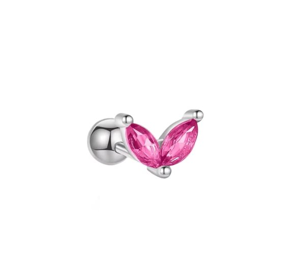 Pink leaf palm piercing