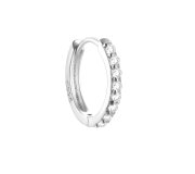 White zircon hoop M
