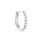 White zircon hoop M