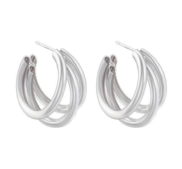 Triple hoop stud