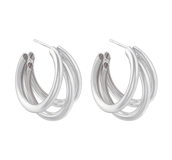 Triple hoop stud