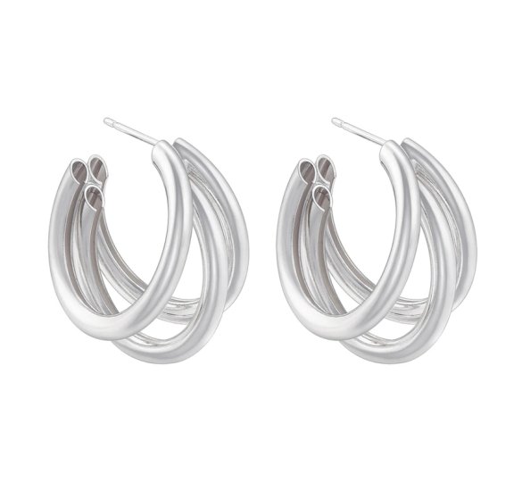 Triple hoop stud