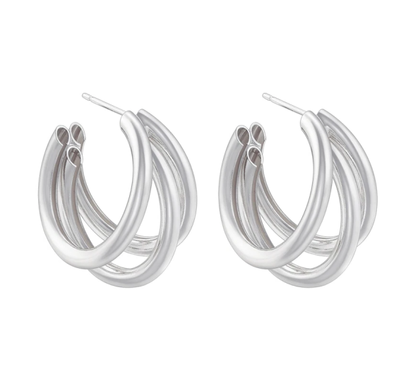Triple hoop stud